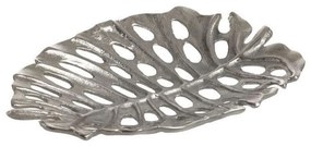 Διακοσμητική Πιατέλα Φύλλο 3-70-388-0356 26x17x3cm Silver Inart Αλουμίνιο