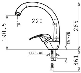 Μπαταρία κουζίνας Mezzo Industrial Grey