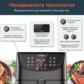 Φριτέζα Αέρος Cosori Premium Air Fryer CP158-AF, 5,5L, Μαύρο