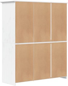 vidaXL Ντουλάπα BODO Λευκή 146x53,5x173 εκ. από Μασίφ Ξύλο Πεύκου