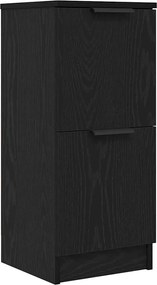 vidaXL Πλαϊνό γραφείο Μαύρη Οξυά 30 x 30 x 70 εκ. Επεξεργασμένο ξύλο