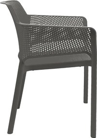 Πολυθρόνα Oviez pakoworld pp σε ανθρακί απόχρωση 59x58x79εκ