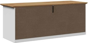 Πάγκος διαδρόμου vidaXL BODO Λευκό και καφέ 114x40x45 cm