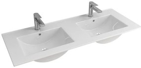 Νιπτήρας Ένθετος Επίπλου Διπλός LT 7506-120D 120,5x47x18cm White Karag Πορσελάνη