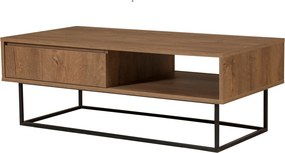 Τραπεζάκι Σαλονιού Καρυδί / Μαύρο CRAVEMO 120x60x43