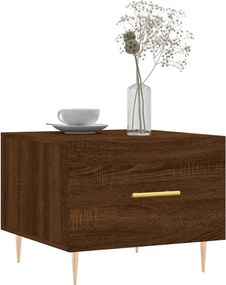 vidaXL Τραπεζάκια Σαλονιού 2 τεμ Brown Oak 50x50x40 εκ Επεξ. Ξύλο