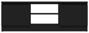 vidaXL Έπιπλο Τηλεόρασης με Πόρτα Μαύρο 102 x 30 x 36 εκ.