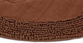 Bathmat Set (2 Pieces) Piante Oval - Brown Multicolor