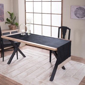 Τραβέρσα (Sari) Velvet 06 Black Teoran 65X200 Cotton-Acrylic