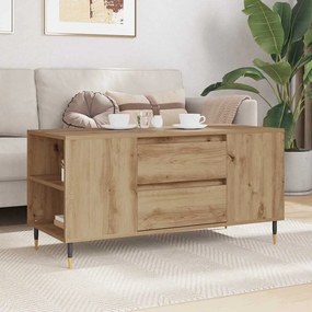 vidaXL Τραπεζάκι σαλονιού with Drawer artisan δρυς 102 x 44.5 x 50 εκ