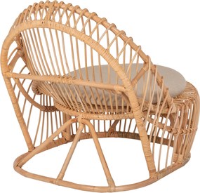 ΠΟΛΥΘΡΟΝΑ ENTROPY HM9840.01 RATTAN ΦΥΣΙΚΟ ΜΕ ΕΚΡΟΥ ΜΑΞΙΛΑΡΙ 80x97x85Υεκ.