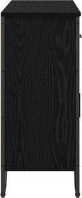 vidaXL Πλαϊνό γραφείο με συρτάρι Μαύρη Οξυά 97 x 32,5 x 74,5 εκ.
