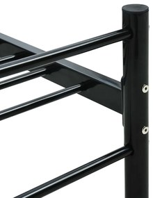 vidaXL Πλαίσιο Κρεβατιού Μαύρο 100 x 200 εκ. Μεταλλικό
