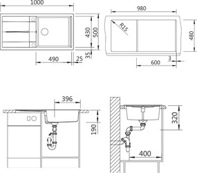 Blanco Metra XL 6 S - Νεροχύτης Κουζίνας Γρανίτη 100x50 - White