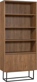 Βιβλιοθήκη Amedeo Megapap χρώμα καρυδί 80x36x182εκ.