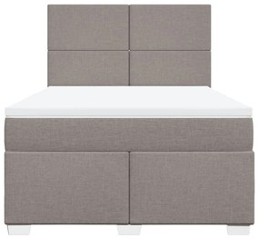 ΚΡΕΒΑΤΙ BOXSPRING ΜΕ ΣΤΡΩΜΑ TAUPE 160X200 ΕΚ. ΥΦΑΣΜΑΤΙΝΟ 3292836