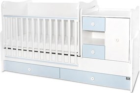 BED MINI MAX NEW 190/72 COLOUR WHITE/BABY BLUE