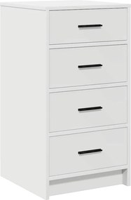 vidaXL Τραπέζι περιποίησης με συρτάρι 3 pcs Λευκό Επεξεργασμένο ξύλο