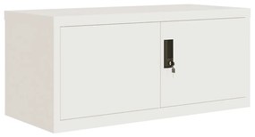 vidaXL Αρχειοθήκη Λευκή 90 x 40 x 145 εκ. από Ατσάλι