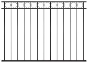 vidaXL Πάνελ Περίφραξης Ατσάλινο Μαύρο 1,7x1,2 μ.