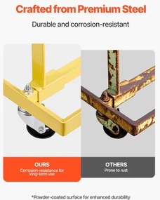 VEVOR Engine Stand 750LBS/340KG Adjustable Motor Hoist Dolly Steel with 4-Caster