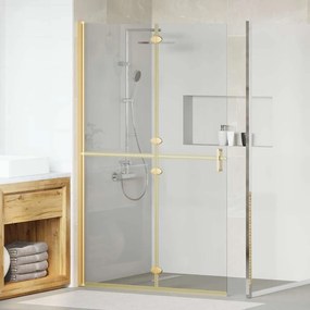 vidaXL Τοίχος Walk-In Ντους Χρυσό 120 x 6,5 x 190 εκ.
