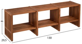 Κονσόλα Nya Μασίφ Ξύλο Teak Σε Φυσικό Χρώμα 130x29,5x46Υ Εκ.
