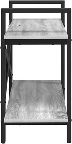vidaXL Ράφι Βιβλίων Γκρίζο Σονομα 100 x 33,5 x 64 εκ
