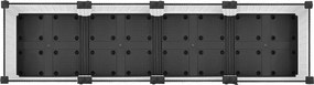 vidaXL Κήπος Γλαστράκι με Ροδάκια Λευκό 160 x 40 x 29 cm PP