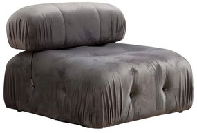 Πολυμορφικός καναπές Divine βελουτέ σε χρώμα γκρι 288/190x75εκ - Ύφασμα - 071-001478