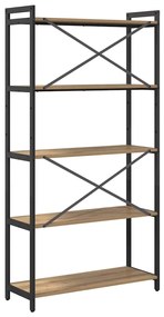 vidaXL Βιβλιοθήκη artisan δρυς 80 x 30 x 153 εκ Επεξεργασμένο ξύλο