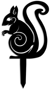 Διακοσμητικό Δαπέδου Κήπου Squirrel 565TNL1271 23x29cm Black Aberto Design Metal