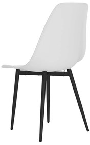 vidaXL Καρέκλες Τραπεζαρίας 4 τεμ. Λευκές από Πολυπροπυλένιο