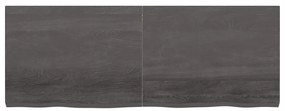 vidaXL Ράφι Τοίχου Σκούρο Καφέ 160x60x(2-6) εκ. Επεξ. Μασίφ Ξύλο Δρυός
