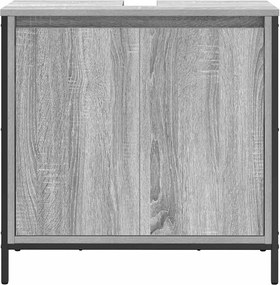 vidaXL Ντουλάπι Νιπτήρα Μπάνιου Γκρι Sonoma 60x34,5x60 εκ.