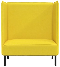 vidaXL Καναπές Highback Ανοιχτό Κίτρινο 109x56x121 εκ. Υφάσματος