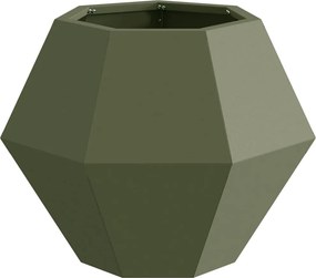 vidaXL Γλάστρα 2 τμχ. Λαδί 50 x 50 x 40 cm Ατσάλι