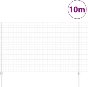 vidaXL Τεντώτο με στήριγμα Ασημί 1,6 x 10 m Ατσάλι