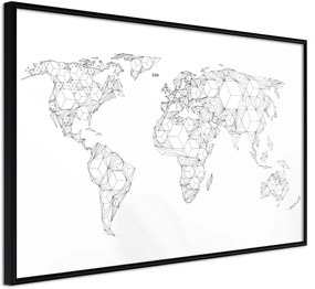 Αφίσα - World of Diamonds and Triangles - 45x30 - Μαύρο - Χωρίς πασπαρτού