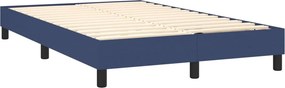 vidaXL Κρεβάτι Boxspring με Στρώμα &amp; LED Μπλε 120x200 εκ. Υφασμάτινο