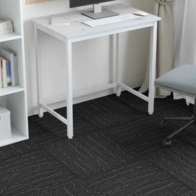 vidaXL Πλακάκι Χαλιού Ριγέ Μαύρο 50 x 50 cm 20 pcs