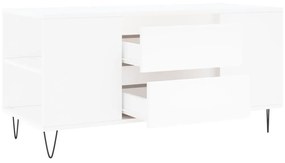 Τραπεζάκι Σαλονιού Λευκό 102x44,5x50 εκ. από Επεξεργασμένο Ξύλο - Λευκό