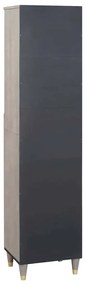 vidaXL Πλαϊνό γραφείο Γκρι 38 x 33.5 x 160 εκ Μασίφ ξύλο μάνγκο