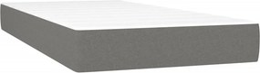 vidaXL Κρεβάτι Boxspring με Στρώμα Σκούρο Γκρι 120x190 εκ Υφασμάτινο