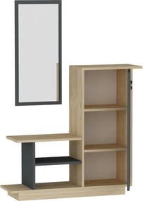 Έπιπλο Εισόδου Δρυς / Ανθρακί ASIA 80x29,5x90