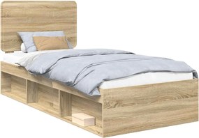 vidaXL Σκελετός Κρεβατιού Sonoma Δρυς 100 x 200 cm