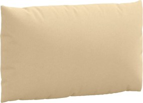 vidaXL Μαξιλάρια Παλέτας 2 τεμ. Μπεζ Μελανζέ Υφασμάτινα