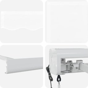 vidaXL Αναδιπλούμενη τέντα Λευκό 350 x 250 x 165 εκ.