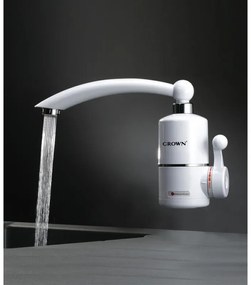 Θερμοσίφωνας Crown CIHF-3000WM, 3kW, 1.5-2 l/min, Στιγμιαία, Επίτοιχη τοποθέτηση, Έλεγχος θερμοκρασίας, Εξοικονόμηση ενέργειας, Λευκό