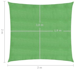 vidaXL 311272  Sunshade Sail 160 g/m² Light Green 2x2 m HDPE